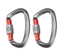 Xnuiasqe 2PCS 25KN Carabiner Clip D Shape Hook Aluminium Alloy Mountaineering Equipment for Hiking, Camping, Backpack Hooks B