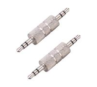 Xnuiasqe 2pcs 3.5mm Stereo Male to 3.5mm Male Headphone Audio Adapter Jack Coupler Connector