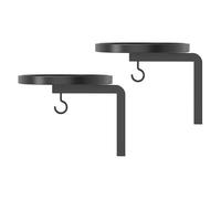 Xnuiasqe 2pcs 3in1 Wall Mounted Metal Bird Feeder and Bath with Plant Hook Rustic Garden Decor for Outdoor Fence Yard Wild Birds