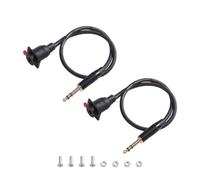 Xnuiasqe 2PCS D-Type Panel 6.35MM Female to 6.35MM Male Dual-Channel Stereo Jack Cable Wall Plate Cable