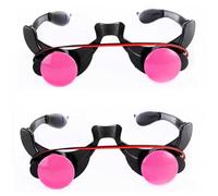 Xnuiasqe 2PCS Halloween Horror Red Eye Glasses Props Funny Personality Scary Horror GlassesParty Tricky Eyes Cosplay Prop Glow