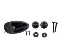 Xnuiasqe 2Pcs Mushroom Head Guitar Strap Buttons Strap for Electric Acoustic Guitar Parts,Black & 1Pcs Boat Style 1/4Inch Guitar Pickup Output Input Jack Plug Socket