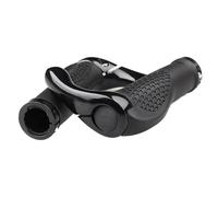 Xnuiasqe 2PCS the Comfiest Ergonomic Bicycle Handlebar Rubber Grips Anti Slip Contoured Design Aluminum Alloy Inner Ring Clamps B