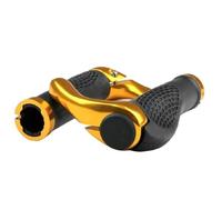 Xnuiasqe 2PCS the Comfiest Ergonomic Bicycle Handlebar Rubber Grips Anti Slip Contoured Design Aluminum Alloy Inner Ring Clamps D
