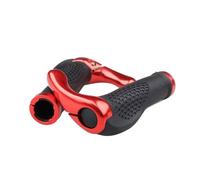 Xnuiasqe 2PCS the Comfiest Ergonomic Bicycle Handlebar Rubber Grips Anti Slip Contoured Design Aluminum Alloy Inner Ring Clamps A