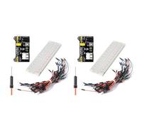 Xnuiasqe 2X 3.3V/5V MB102 Breadboard Power Module+Solderless 830Points Bread Board +65 Jumper Wires