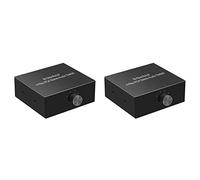 Xnuiasqe 2X 4-Way Stereo L/R Sound Channel Bi-Directional Audio Switcher, 1 in 4 Out /4 in 1 Out, Audio Switch Splitter