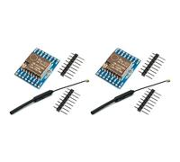 Xnuiasqe 2X 433MHZ SX1278 LoRa Module 433M 10KM Ra-02 Wireless Spread Spectrum Transmission Board 2.4G IPX Antenna for Smart Home