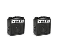Xnuiasqe 2X 5W Mini Guitar Amplifier Amp Speaker with 3.5mm & 6.35mm Inputs 1/4 Inch Output with Volume Tone Adjustment Overdrive
