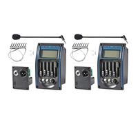 Xnuiasqe 2X Acoustic Guitar Pickup,5 Band EQ Equalizer Guitar Preamp Piezo Pickup Tuner with Mic LCD Display