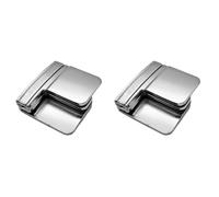 Xnuiasqe 2X Belt Adjustment Clamp Multifunctional Belt Clip Adjustment Buckle Pants Waist Shrink Folding Belt Buckle,Silver