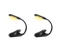 Xnuiasqe 2X Book Light,Rechargeable Reading Light,9 LED Book Light for Reading in Bed with 3 Brightness,Easy Clip on Reading Lamp