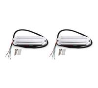 Xnuiasqe 2X Chrome Humbuckers Single Coil Pickups Humbuckers for Single Size Pickups Electric Guitar