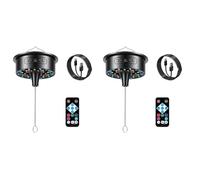 Xnuiasqe 2X Disco Ball Motor with Remote &Disco Lights-30 Bright RGB LEDs for DJ Party Home Bands Christmas Wedding Camping