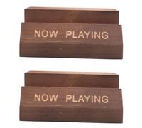 Xnuiasqe 2X NOW Playing Vinyl Record Stand Vinyl Record Holder Display Wood Records Storage Stands