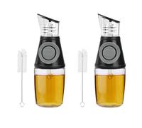 Xnuiasqe 2X Oil Dispenser with Dosing Pump and Measuring Cup 250ML with Cleaning Brush