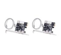 Xnuiasqe 2X PCI-E 1X 1394 4 Port DV HD Video Capture Card Firewire Card 800/400/200/100Mbps Supports Hot-Swapping for Desktop