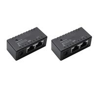 Xnuiasqe 2X Poe Splitter Poe Injector Rj45 Dc 5.5mm x 2.1mm Input Passive Poe Injector Splitter Adapter Connector(Black)