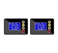 Xnuiasqe 2X Programmable Digital Timer Switch Relay Control Time Controller Delay Relay Cycle Timing On/Off DC 12V