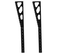 Xnuiasqe 2X RC Model Car Metal Ride Height Droop Gauge Adjuster Ruler Measuring Tool for 1/8 1/10 1/12 RC Car,Black