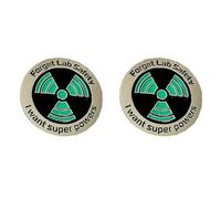Xnuiasqe 2X Science Enamel Pin - Glow in The Dark - Forget Lab Safety I Want Super Powers Lapel Pin Hat Pin - Funny Pin