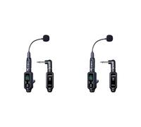Xnuiasqe 2X UHF Wireless Saxophone Microphone System Clip-on Instruments Professional Radio Microphone for Stage Performance B