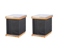 Xnuiasqe 2X Winter Bee Hive Wrap for 8 and 10 Frame Beehives, Oxford Cloth Adjustable Beehive Wrap, Waterproof, Windproof
