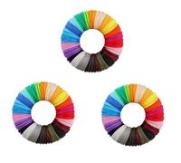 Xnuiasqe 3D Printing Pen PCL Filament Refills 1.75mm, Pack of 60 Random Color, Low Melting Temp of 70℃, Gifts for Kids (200 FT)