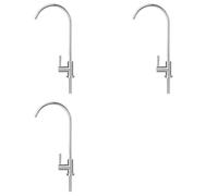 Xnuiasqe 3pcs 1/4inch Kitchen Sink Faucet Tap Chrome Reverse Osmosis Drinking Water Filter Rotation Faucet Fast Connection