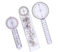 Xnuiasqe 3Pcs 360 Degree Goniometer Angle Medical Spinal Angle Ruler Angle Inclinometer Ruler Protractor Angle Finder Measuring