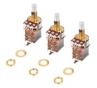 Xnuiasqe 3Pcs A500K Potentiometer Push Pull Switch Guitar Control Pot Electric Guitar Tone Volume Parts Gold