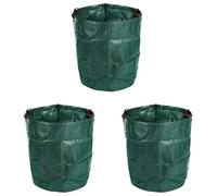 Xnuiasqe 3X 270L Garden Waste Bag Large Strong Waterproof Heavy Duty Reusable Foldable Rubbish Grass Sack