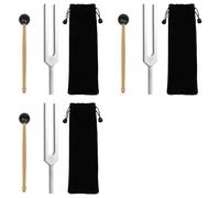 Xnuiasqe 3X Aluminum Alloy Tuning Forks,512Hz Tuning Fork with Hammers for Nervous System Testing Sound Healing Therapy