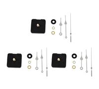 Xnuiasqe 3X Clock Movement Mechanism with Silver Hour Minute Second Hand DIY Tools Kit