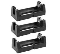 Xnuiasqe 3X Plastic Shell 3V CR123A Button Cell Battery Sockets Holder Case Black