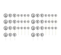 Xnuiasqe 48Pcs Disco Ball Cupcake Toppers Happy Birthday Cake Topper Disco Ball Cake Picks Theme Cake Decor for Disco Theme Party