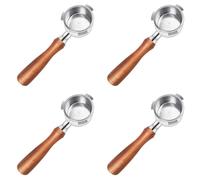 Xnuiasqe 4pcs 51mm Bottomless Portafilter for Coffee Machines EC680/EC685, with Filter Basket, Coffee Accessories