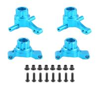 Xnuiasqe 4Pcs Metal Front and Rear Upright Knuckle Arms Steering Knuckle Set for TT02 TT-02 1/10 RC Car Upgrade Parts