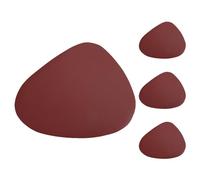 Xnuiasqe 4Pcs Placemats for Table Waterproof Non-Slip Coaster Leather Place Kitchen Accessories,Wine Red