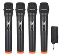 Xnuiasqe 4PCS Wireless Microphone Dynamic Handheld Microphones Mic with Rechargeable Receiver for Party Church Show