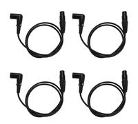 Xnuiasqe 4X Right Angle Male to Female XLR Cable, Microphone Cord, Signal Wire Cord for Equilibrium/Mixer/Amplifier