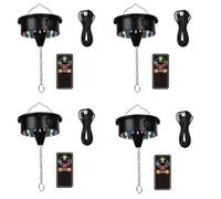 Xnuiasqe 4X Rotating Disco Ball Motor Lights with Remote,18 LEDs for 12 16 20 24inch Mirror Ball Rotator(NotIncludedBall)