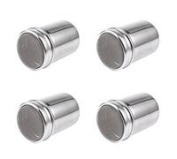 Xnuiasqe 4X Silver Stainless Steel Mesh Tube Type Dusters Dusting Salt Shaker Spice Jar