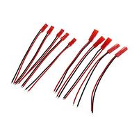 Xnuiasqe 5 Pairs 22AWG 100mm Cable W 2Pin JST M F Plug for RC Battery Motor Connection