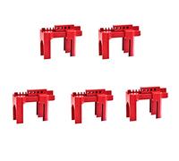 Xnuiasqe 5X Ball Valve Locking, Adjustable Ball Valve Locking Device, Small, for 1/2Inch-2-1/2Inch Outer Pipe Diameter, Red