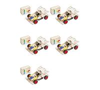 Xnuiasqe 5X DIY Wooden Remote Control Car Kit Mini Four-Wheel Drive Racing Car Science Experiment Kits for Teen Kids Gifts
