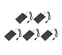 Xnuiasqe 5X Mini USB Wired Numeric Keypad Numpad 18 Keys Digital Keyboard for Accounting Teller Laptop Android (Black)