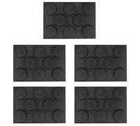 Xnuiasqe 5X Silicone Hamburger Bread Forms Perforated Bakery Molds Non Stick Baking Sheets Fit Half Pan Size
