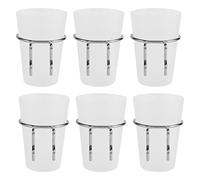 Xnuiasqe 6 Sets Pegboard Bins with Rings Style Pegboard Hooks with Pegboard Cups Pegboard Cup Holder Accessories Transparent