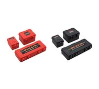 Xnuiasqe 6Pcs Plastic Rc Car Storage Box Decoration Tool for Trx4 Scx10 90046 D90 1/10 Rc Crawler Accessories, 3Pcs Black & 3Pcs Red
